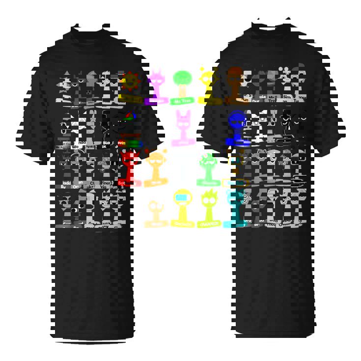 Sprunki All Here With Names For Boys And Girls Birthday Tシャツ