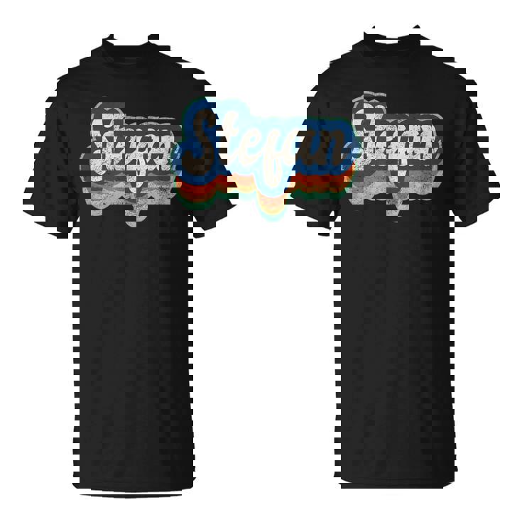 Stefan ファーストネーム 男の子 ヴィンテージスタイル 70年代 80年代 パーソナライズ Tシャツ