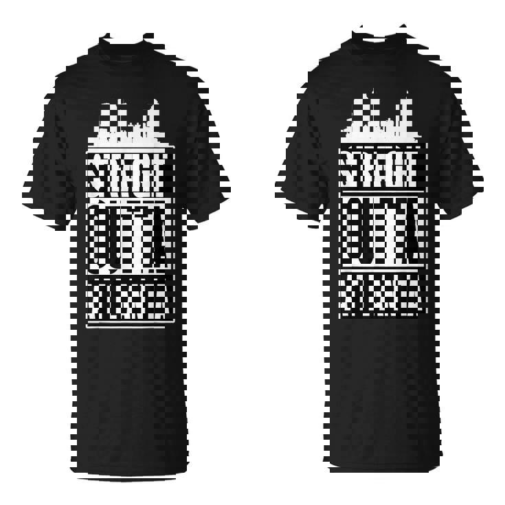 Straight Outta Atlanta 都市のシルエット Tシャツ