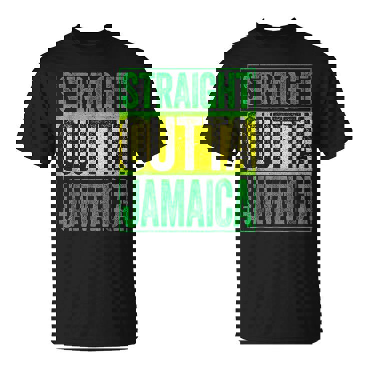 Straight Outta Jamaica ジャマイカ カリビアン レトロ レゲエ パーティー Tシャツ