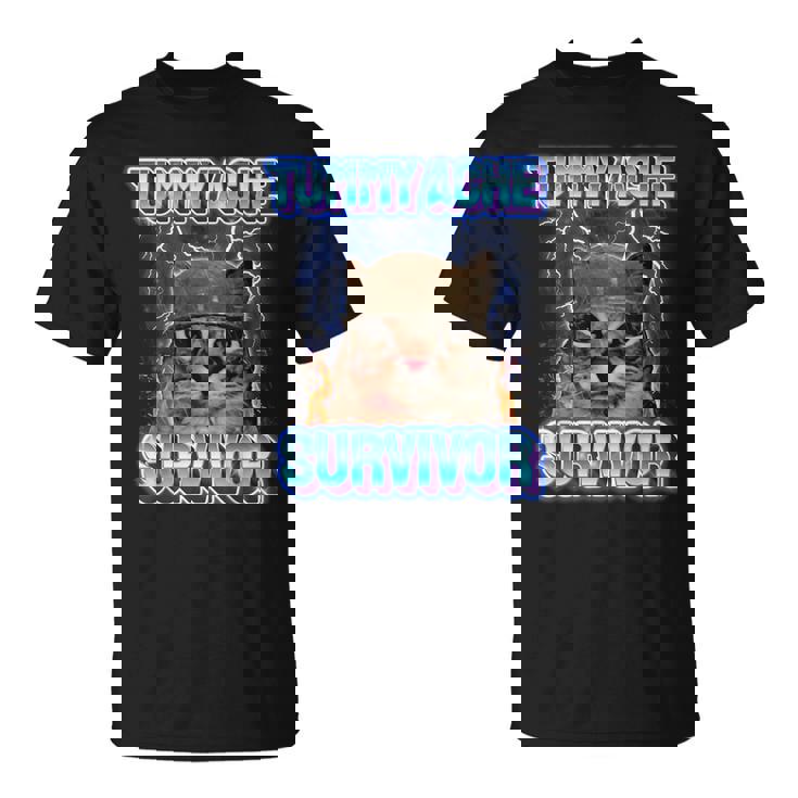 I Survived TODAY's Tummy Ache Astronaut Katze Sweatshirt - Lustiges Katzen-Shirt