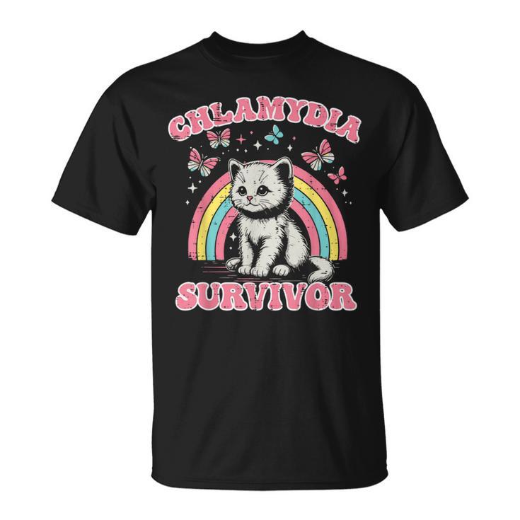 Survivor Cat Cringe Weird Adult Humor Inappropriate T-Shirt