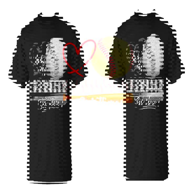 That's My Grandson Out There Baseball Grandma Mother's Day T-Shirt