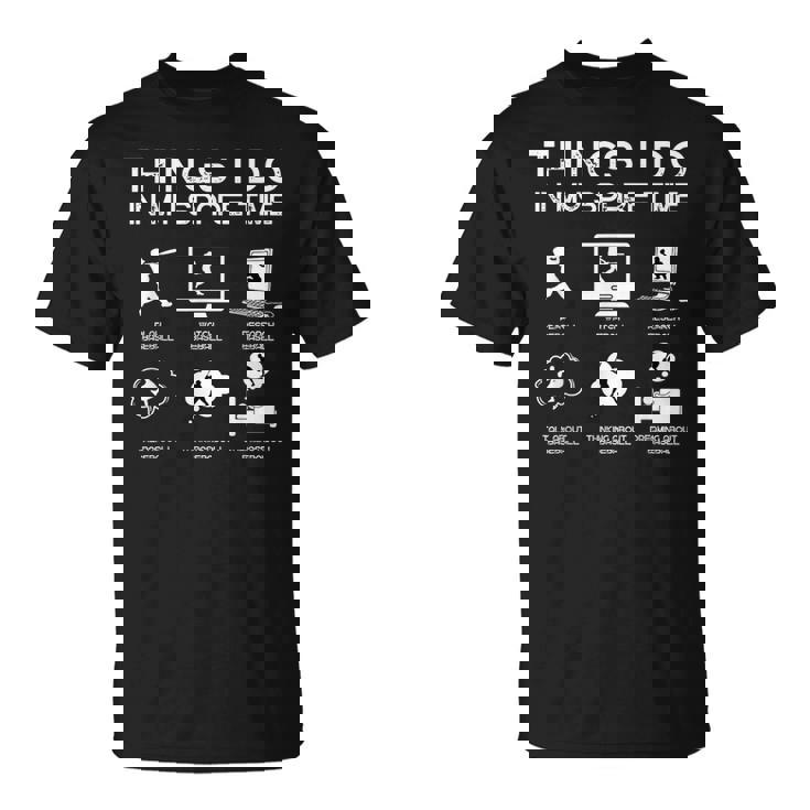 Things I Do In Mypare Time 面白い野球愛好家 Tシャツ