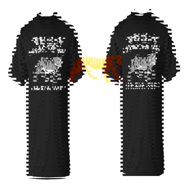 This Is My Human コスチューム I'm Really A Tiger かわいいタイガー Tシャツ