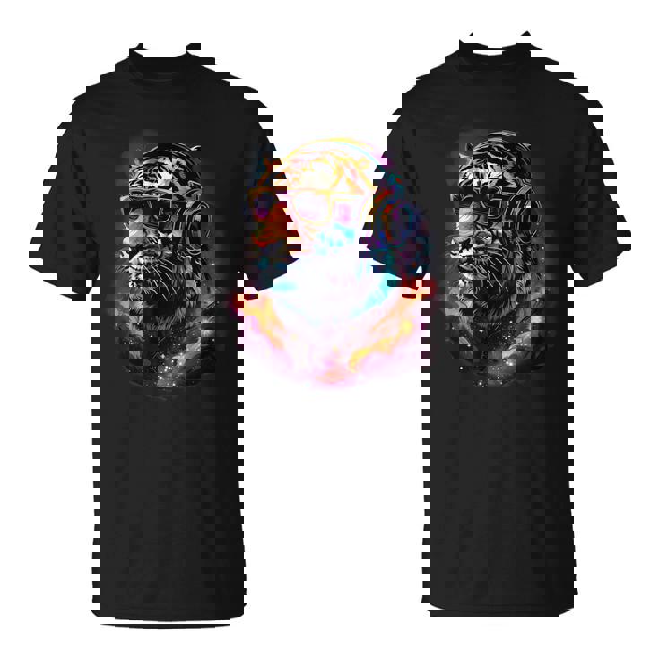 Tiger Dj テクノ Edm ミュージックヘッドフォン アートワーク ビートメーカー Tシャツ