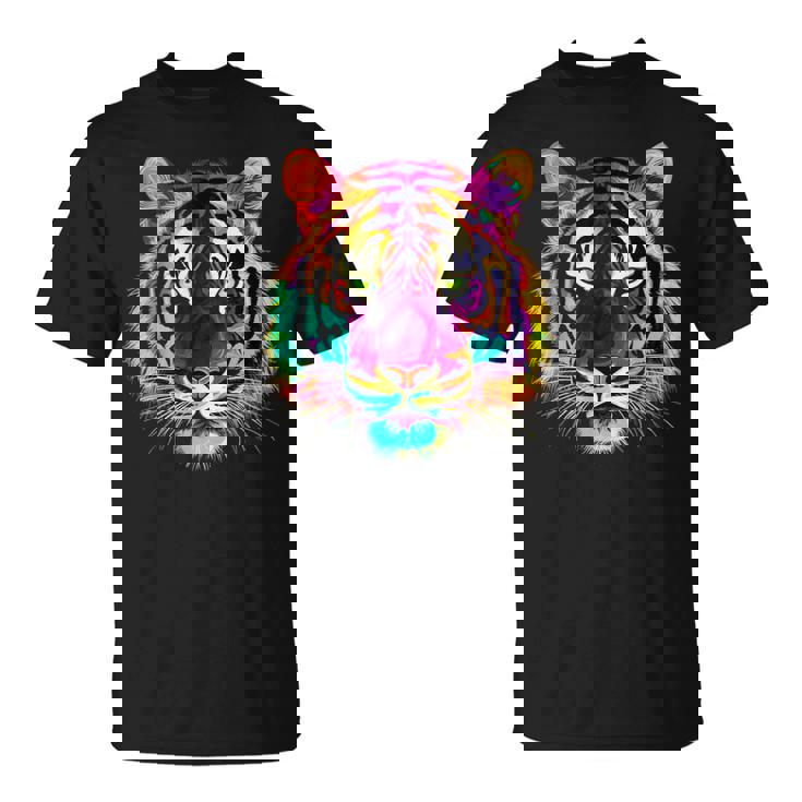 Tigre Arte Zoo Colorido Animal Tigre Camiseta unisex