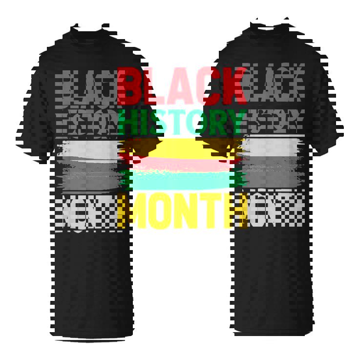 History Month ペイントブラシ ジューンティーンス ブラックヒストリー Tシャツ