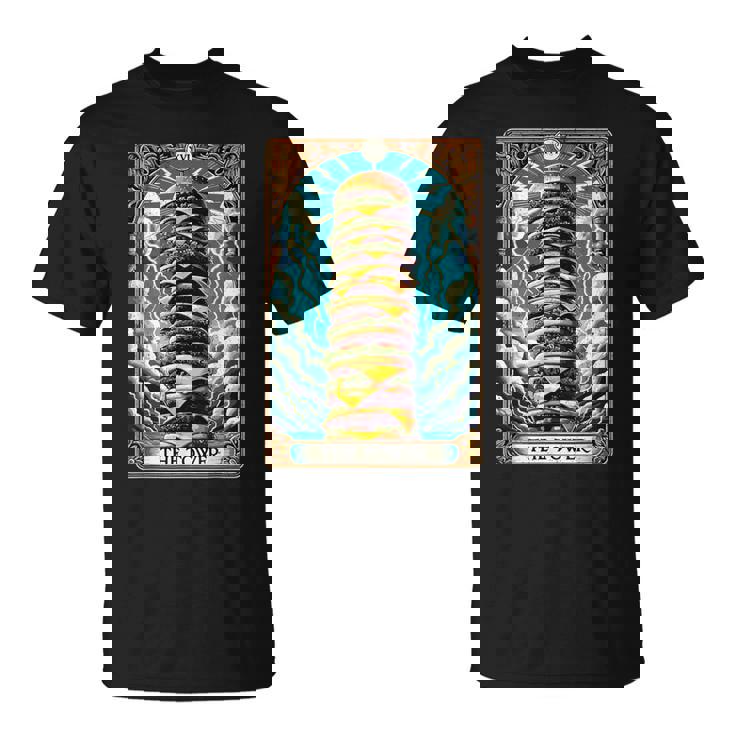 The Tower タロットカード バーガータワー ハンバーガー チーズバーガー Tシャツ