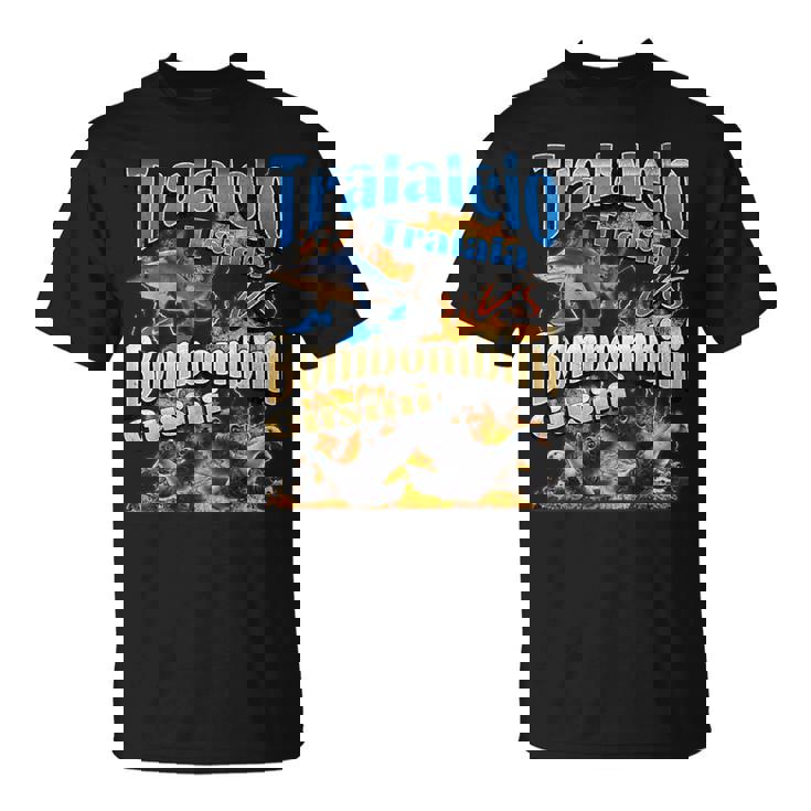 Tralalelos Bombombini Divertido Italiano Brainrot Meme Gráfico Camiseta unisex