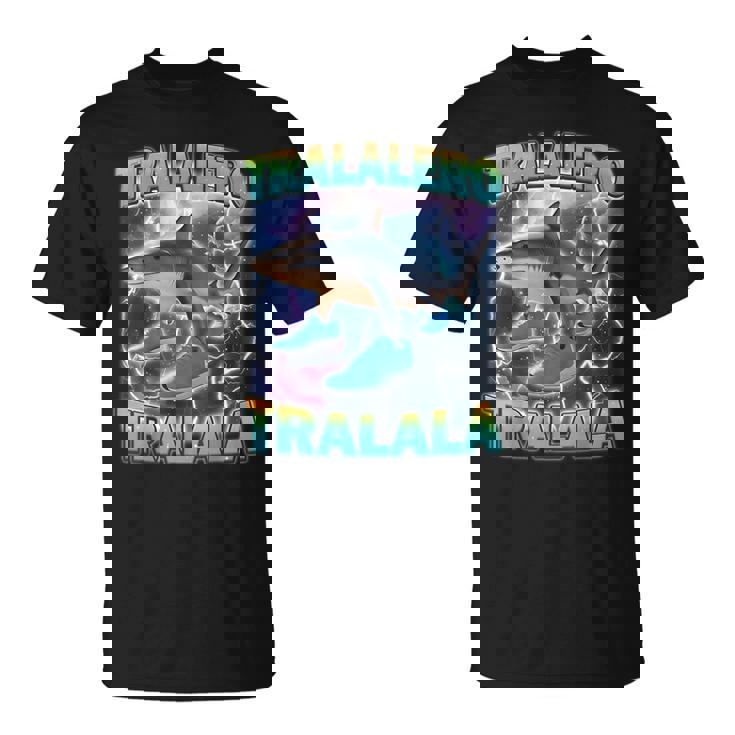Tralalero Tralala 面白いサメ 靴付き ミーム Tシャツ