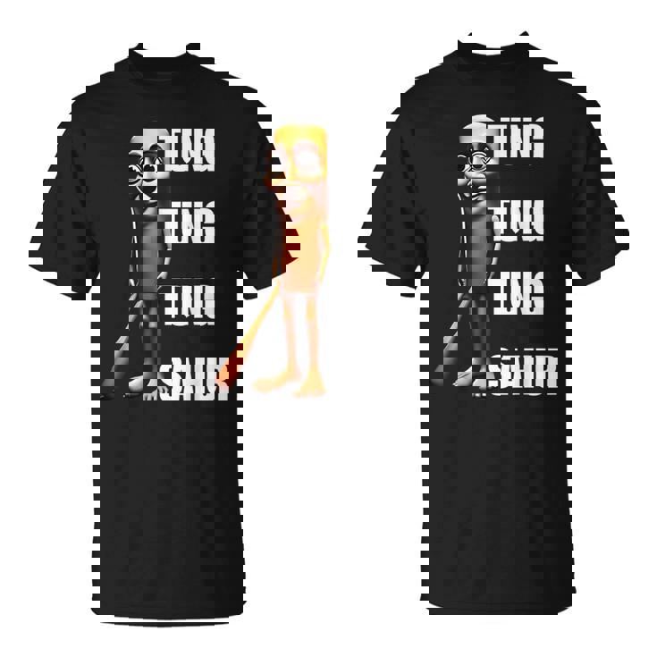 Tung Tung Tungahur イタリアンブレインレッドミーム Tシャツ