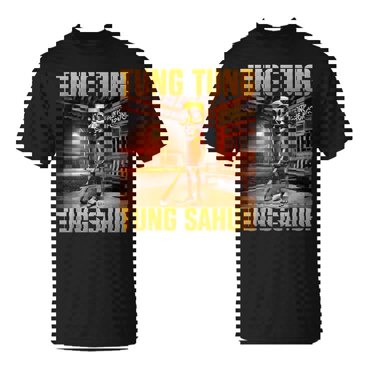 Tung Tung Tungahur Meme Brainrot Tシャツ