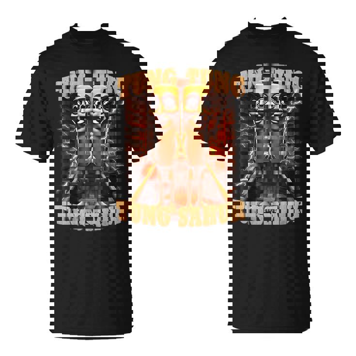 Tung Tungahur 面白い イタリアン ブレイン ミーム トゥン トゥン サフール Tシャツ