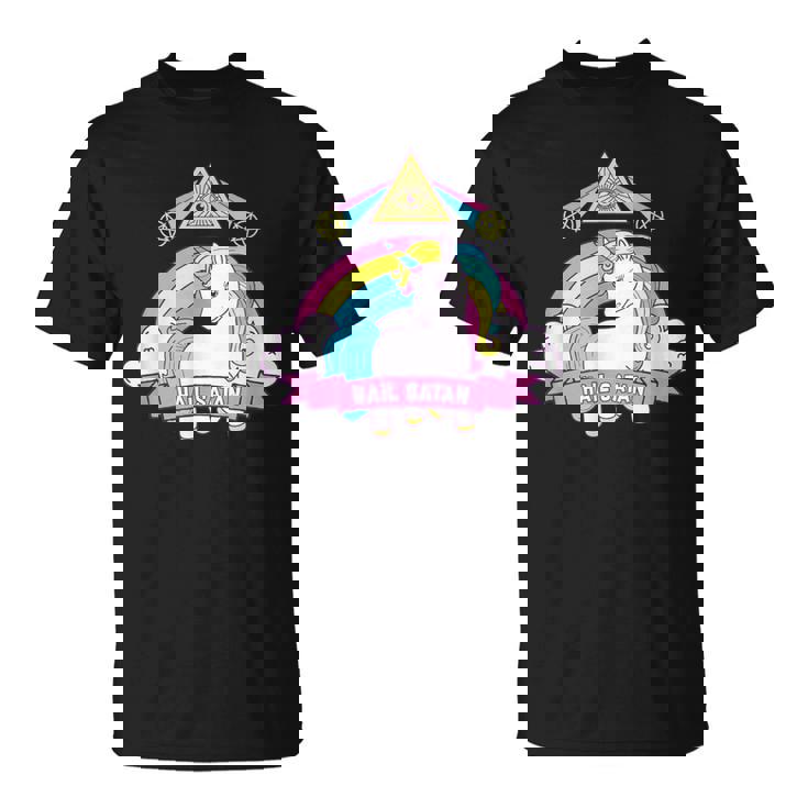 Unicorn Hailatan Devil Death Metal Rainbow Ocult Tシャツ