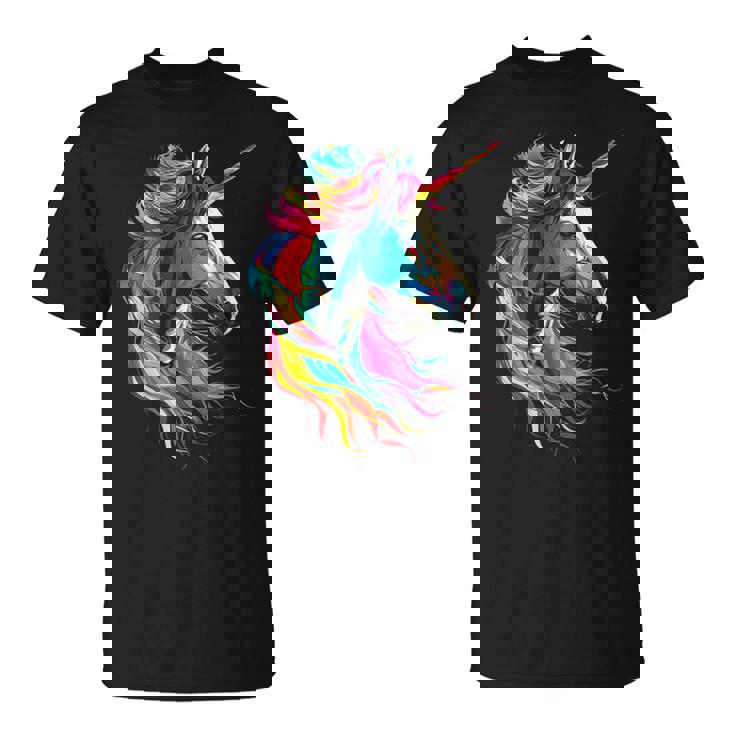 Unicornio Arco Iris Animal Zoológico Camiseta unisex