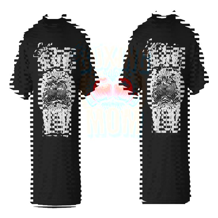 Uper Boxing Mom Guantes De Boxeo Y Boxeadores De Apoyo Cuello Camiseta unisex