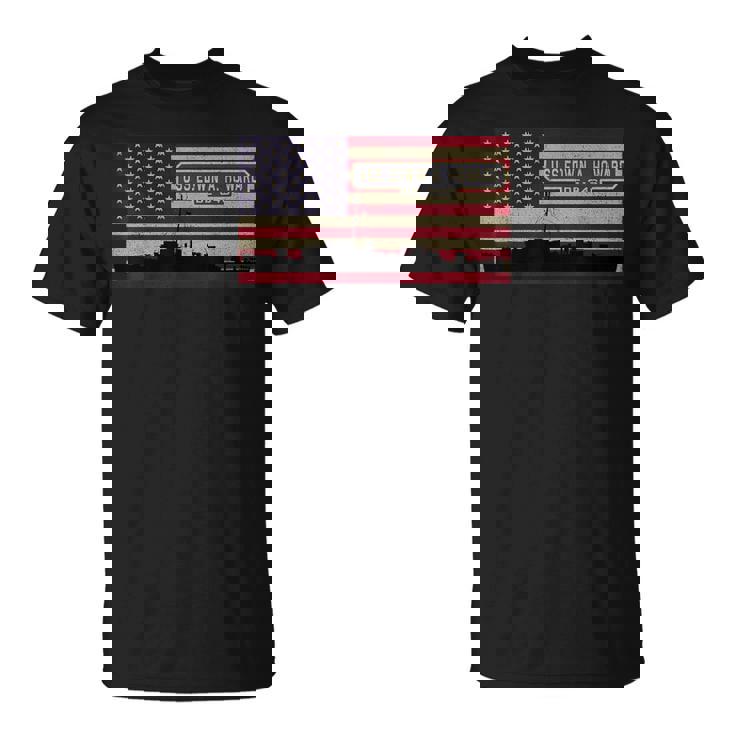 Uss エドウィン A ハワード De-346 船舶図 アメリカ国旗 Tシャツ