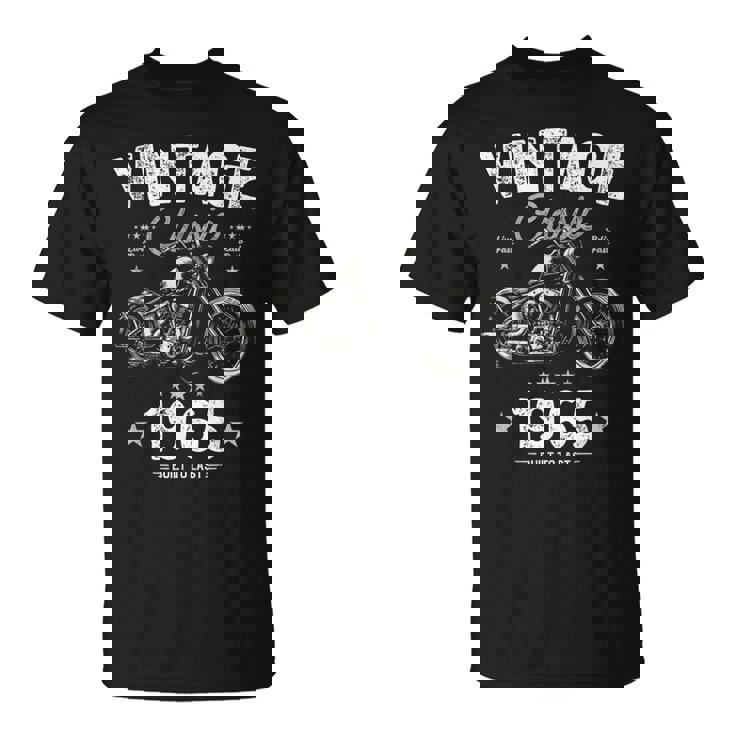 Vintage Born 1965 60Th Birthday クラシック レトロ バイク Tシャツ