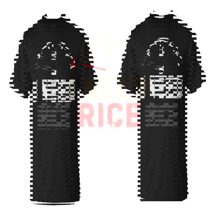 Vintage I Need Rice Lover レトロ 米 食べ物 好き Tシャツ