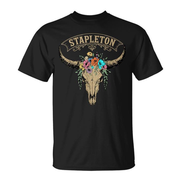 Vintage Stapleton Last Name Personalized Stapleton Flower T-Shirt