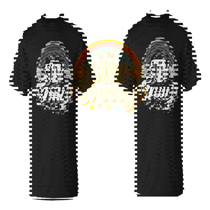 Vintagetay A Groovy 60S 70S Peace Positive Mind ヒッピー Tシャツ