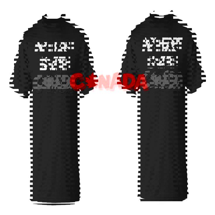 「My Heart Is With Canada」 – カナダ人と強く立つ Tシャツ