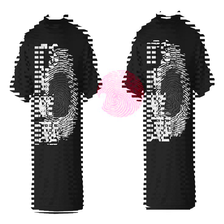 おかしな It's In My Dna 日本国旗 指紋 Tシャツ