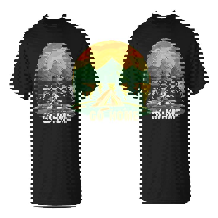 おかしなゴー・ホーム・セイングとテントのネイチャーコスチューム。 Tシャツ