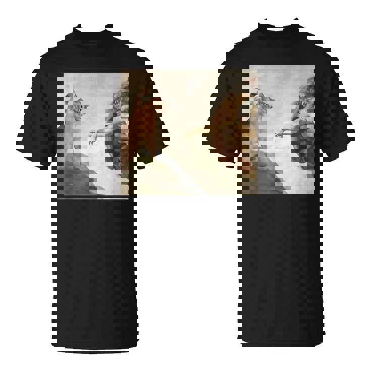 おかしな猫 神 創造 アダム ミーム イエス Tシャツ