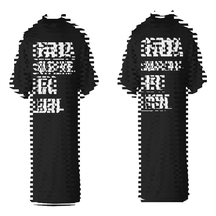 おじいちゃんスカッシュプレイヤーヒーローレジェンド-おじいちゃんスカッシュ Tシャツ