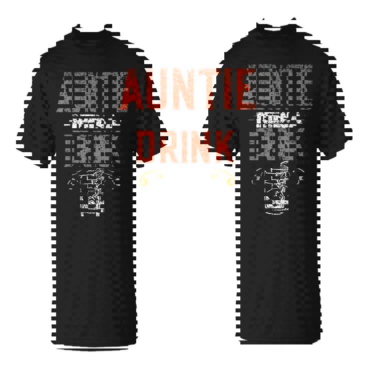 おばちゃんに一杯 酒飲み アルコール 飲酒 パーティー ドリンク Tシャツ