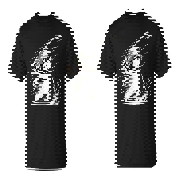 おもしろtシャツ シーズー ゴルフ 犬 子犬 メンズ 犬好きグッズ かわいい おもしろ 服 Tシャツ