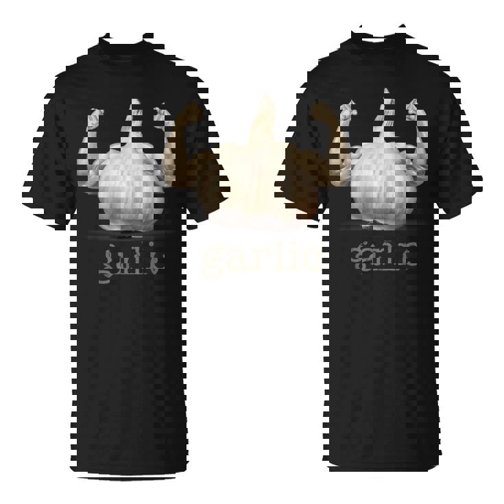 おもしろニンニクデザイン Tシャツ