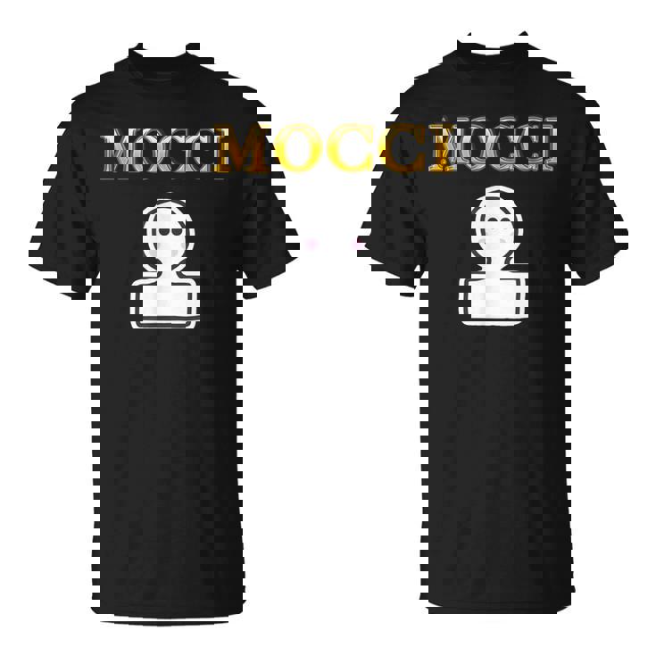 おもち Mocci 餅『おやつ ポップ』ブランド ロゴ パロディ お菓子 おやつ 面白い かわいい Tシャツ