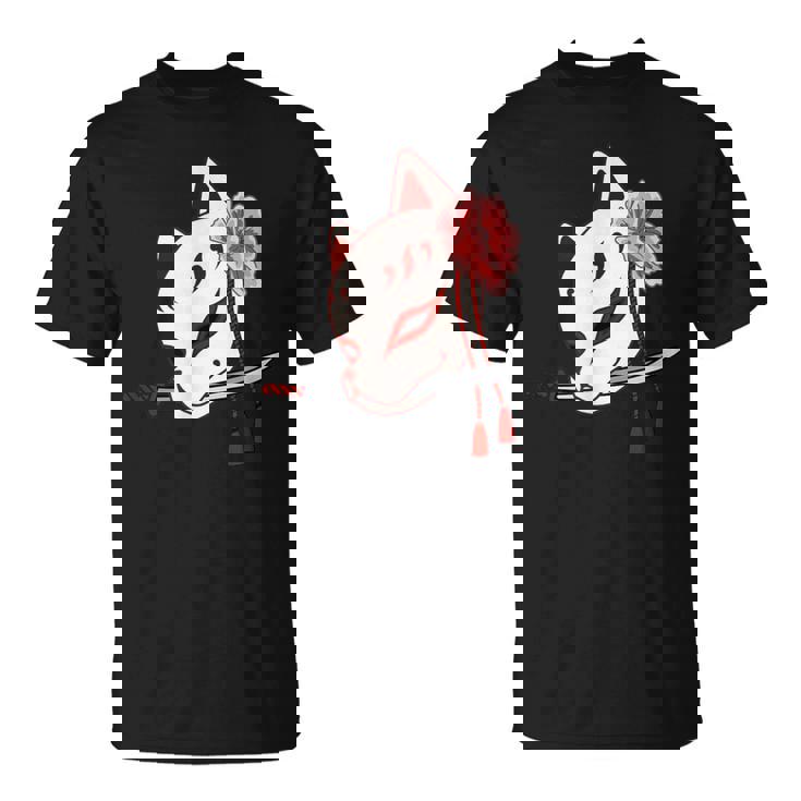 かたな付きキツネマスク Tシャツ