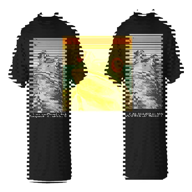 かわいい 面白い レトロ カエル Tシャツ