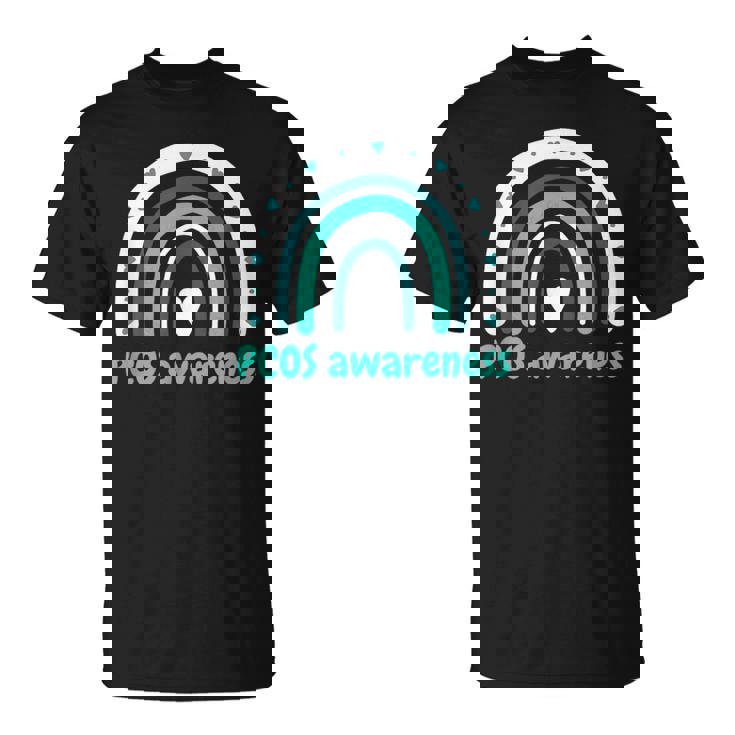 かわいいpcos啓発ボヘミアンレインボーpcosサポート。 Tシャツ