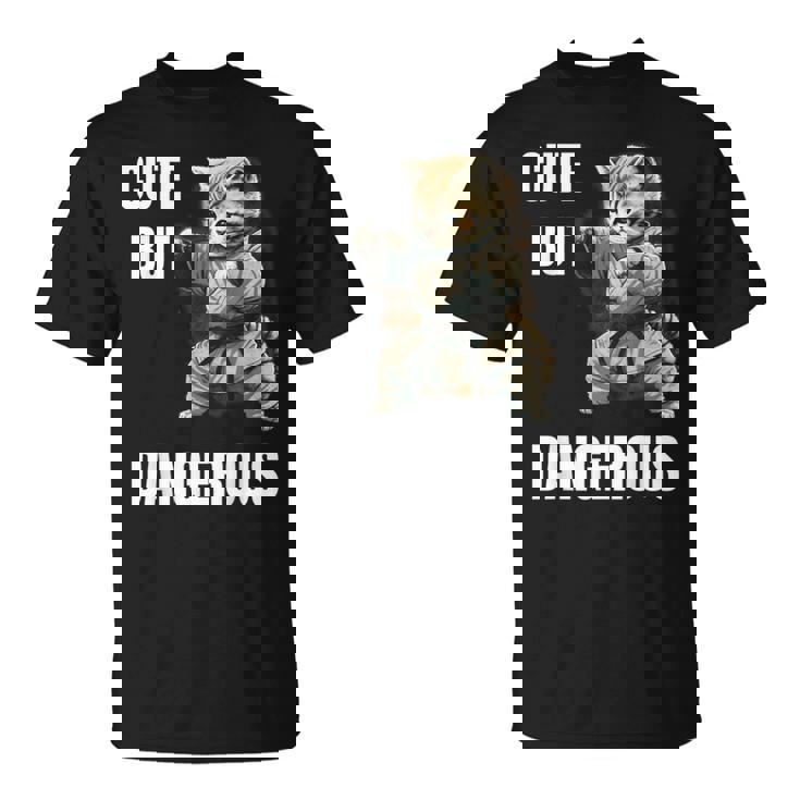 かわいいけど危険な空手 面白い テコンドー 猫 格闘技 Tシャツ