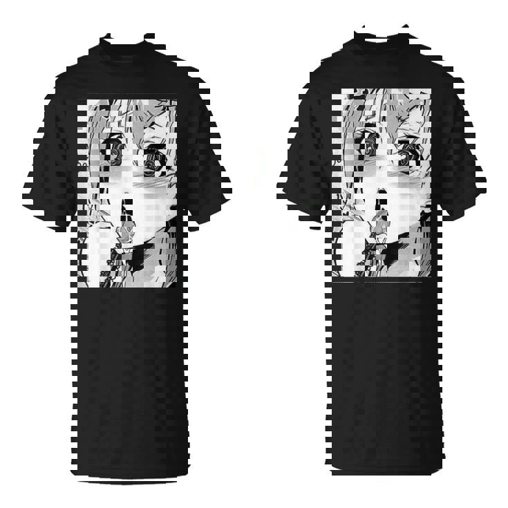 かわいいアヘ顔 アニメ 女の子 オタクウィーブ ラブ ビッグアイズ ドリップ Tシャツ