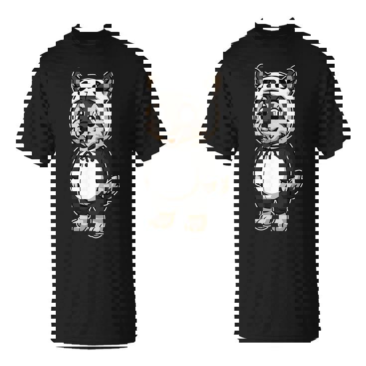 かわいいオオカミのパンダコスチューム ガールズ キッズ オオカミ愛好家 長袖tシャツ Tシャツ