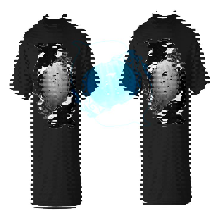 かわいいシャチキラークジラ Tシャツ