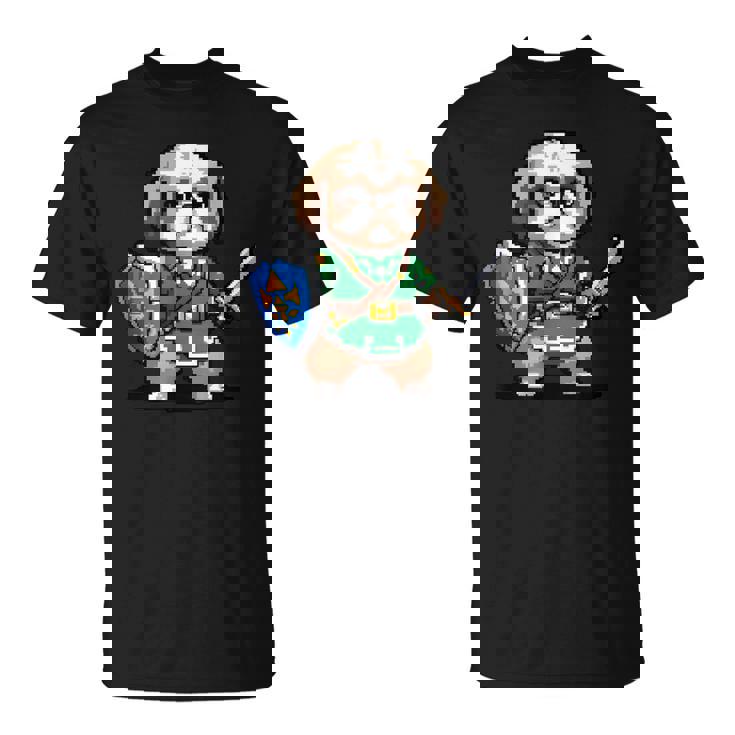 かわいいシーズー犬 レトロビデオゲームキャラクター Tシャツ