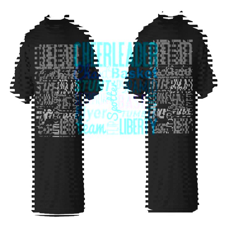 かわいいチアリーダーギフト ブルーチアムーブ チアリーディングコーチ Tシャツ