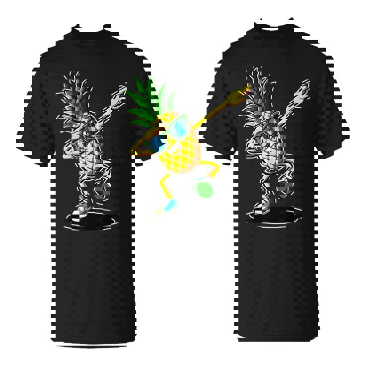 かわいいパイナップルダビングダンシングシャツ 面白いキッズプリント Tシャツ