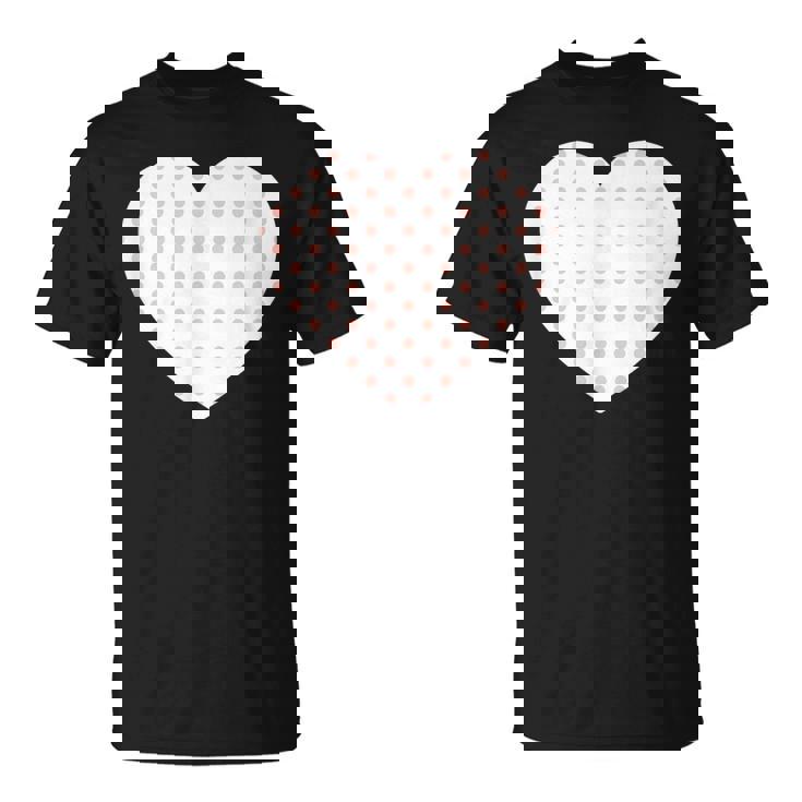 かわいいピーチピンクの水玉模様ミニマリストグラフィック。 Tシャツ