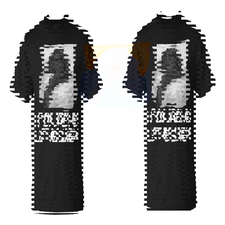 かわいいフラットコートレトリバー If You Love Meleep Tシャツ