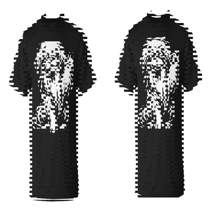 かわいいペキニーズ ハート足犬グラフィック デザイン Tシャツ