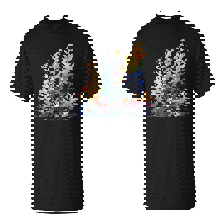 かわいい水彩 ウミウシの昆布の葉 羊 海洋の葉 ナメクジ Tシャツ