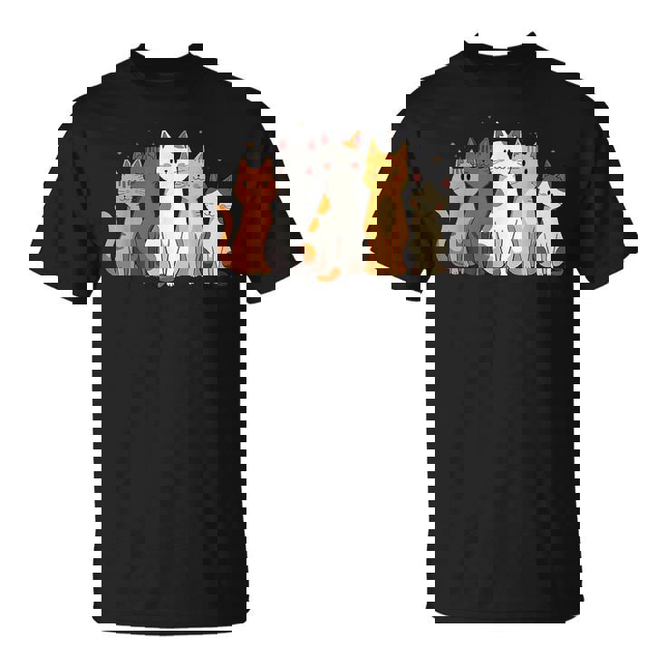 かわいい漫画の猫のイラスト Tシャツ